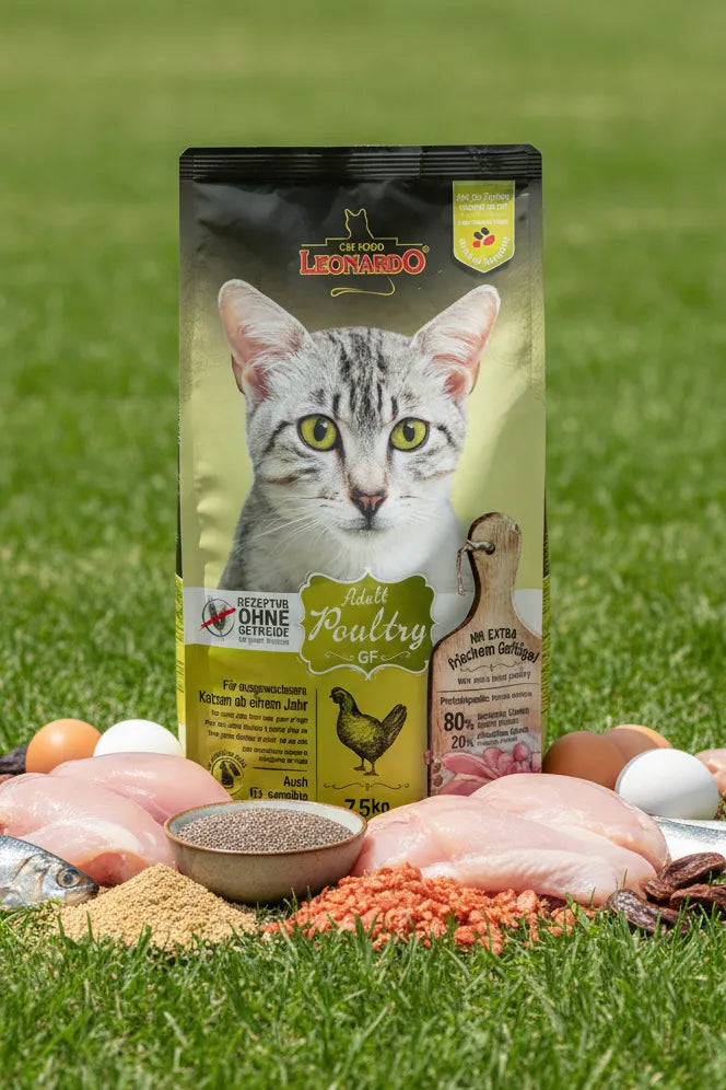 hrana uscata fara cereale pentru pisici Leonardo Adult Poultry