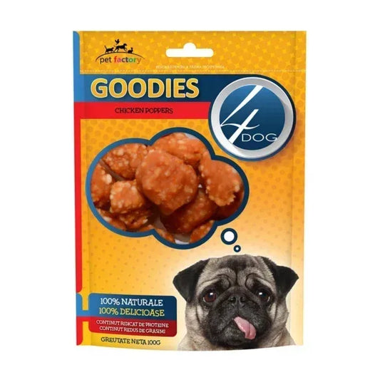 Recompense pentru câini 4Dog cu carne de pui 100g