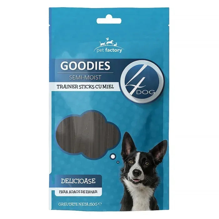 Recompense pentru câini 4DOG Trainer Bețișoare dentare cu carne de miel, 150g