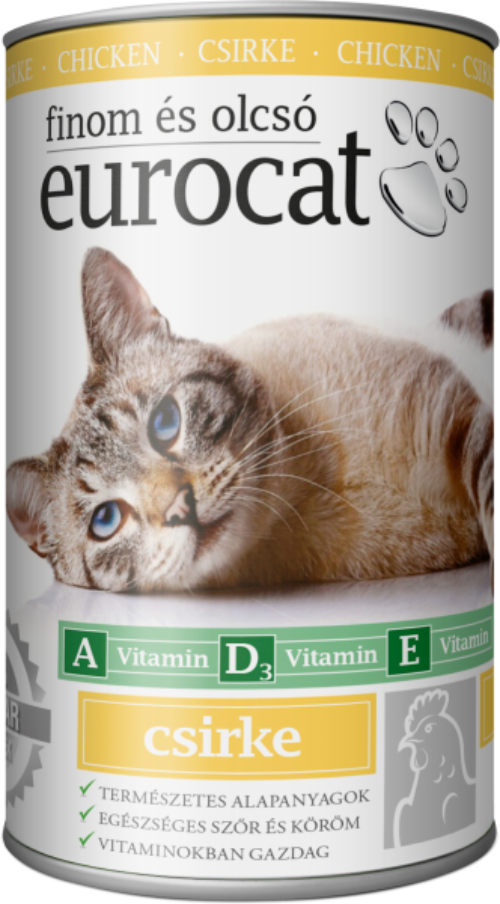 Консервы EuroCat для кошек 415 г с курицей