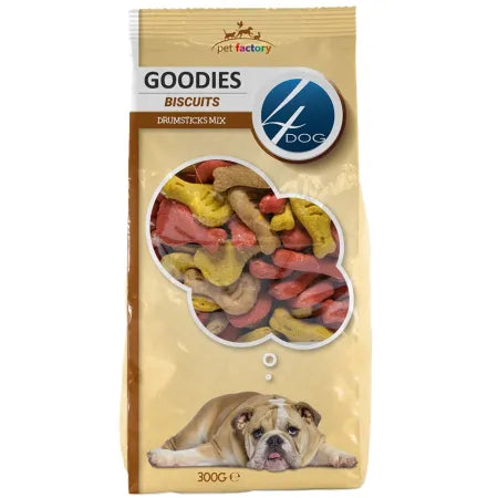 Recompense pentru câini 4Dog Goodies Biscuiți Drumsticks Mix, 300g