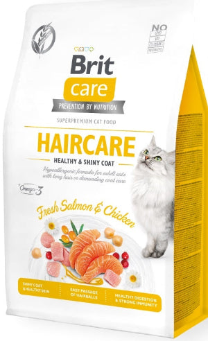 Hrana uscata pentru pisici Brit Care Haircare Healthy & Shiny Coat