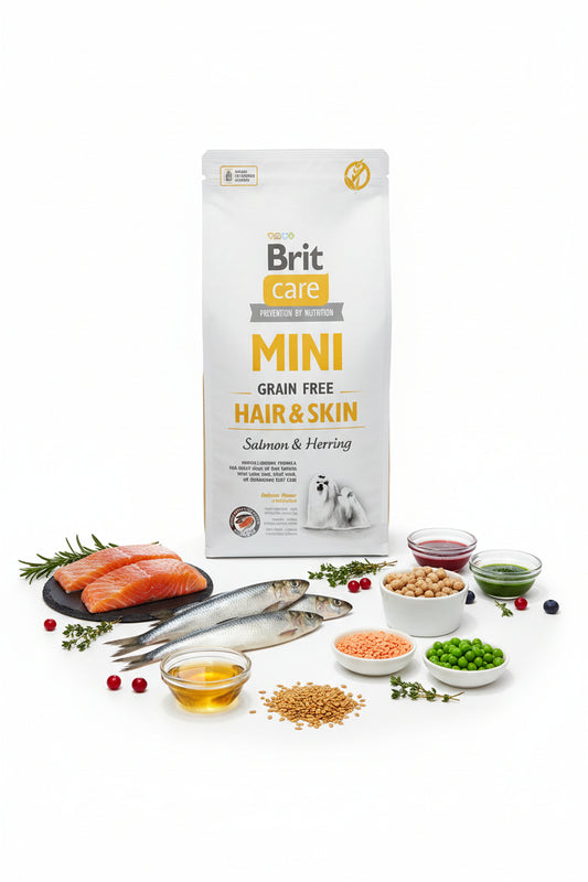 Hrana uscata pentru caini Brit Care Mini Hair & Skin 7kg