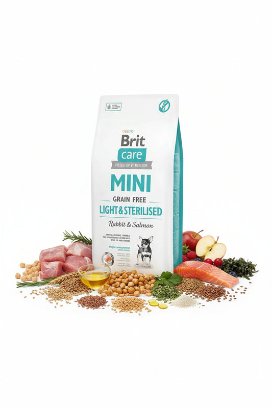 Hrana uscata pentru caini Brit Care Mini Light & Sterilised 7kg