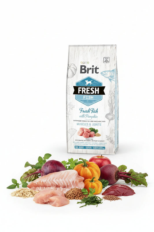 Hrana uscata pentru caini Brit Fresh Adult Fish & Pumpkin 12kg