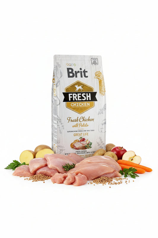 Hrana uscata pentru caini Brit Fresh Adult Great Life 12kg
