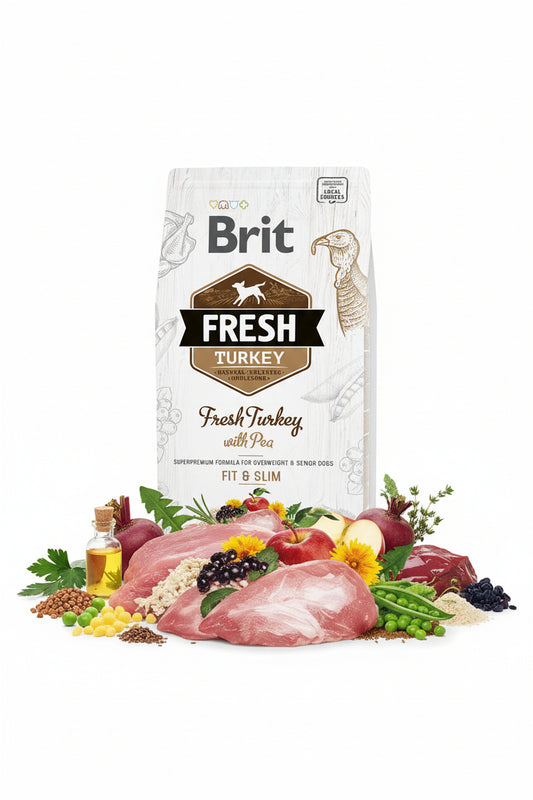 Hrana uscata pentru caini Brit Fresh Adult cu curcan si mazare 12kg