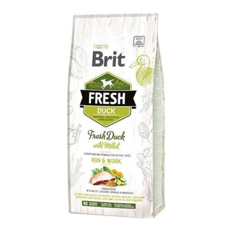 Hrana uscata pentru caini Brit Fresh Duck with Millet Adult
