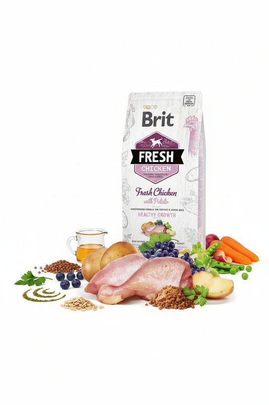 Hrana uscata pentru caini Brit Fresh Puppy Chicken & Potato 12kg
