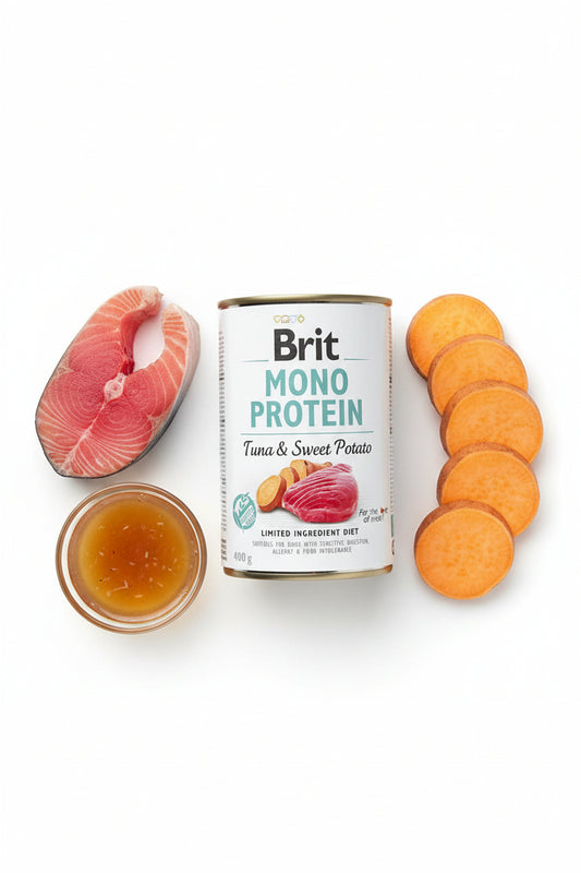 Hrana umeda pentru caini Brit Mono Protein Tuna 400g