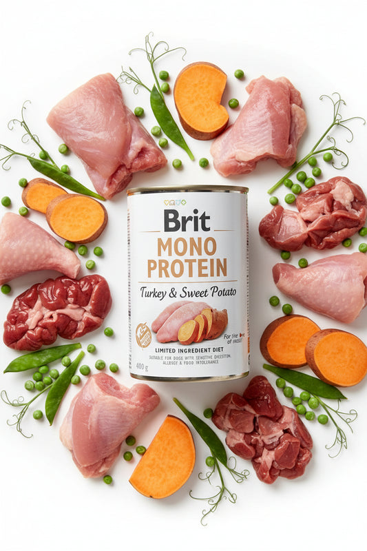 Brit Mono Protein Curcan și Cartof Dulce 400g - hrană pentru câini