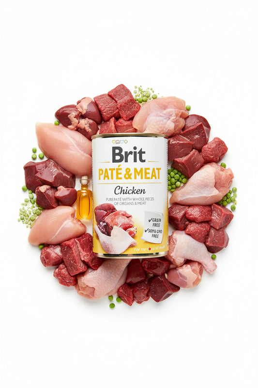 Hrana umeda pentru caini Brit Pate & Meat cu pui 400g