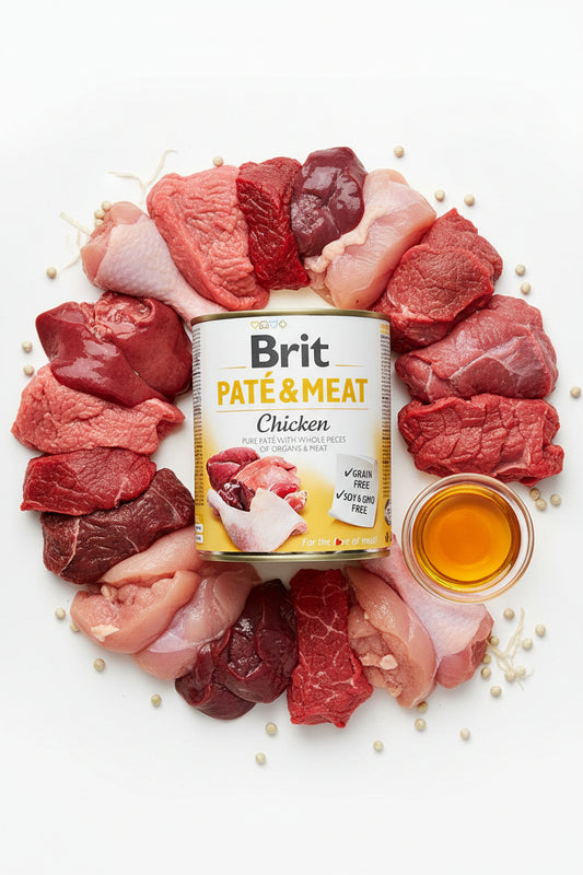 Hrana umeda pentru caini Brit Pate & Meat Chicken 800g