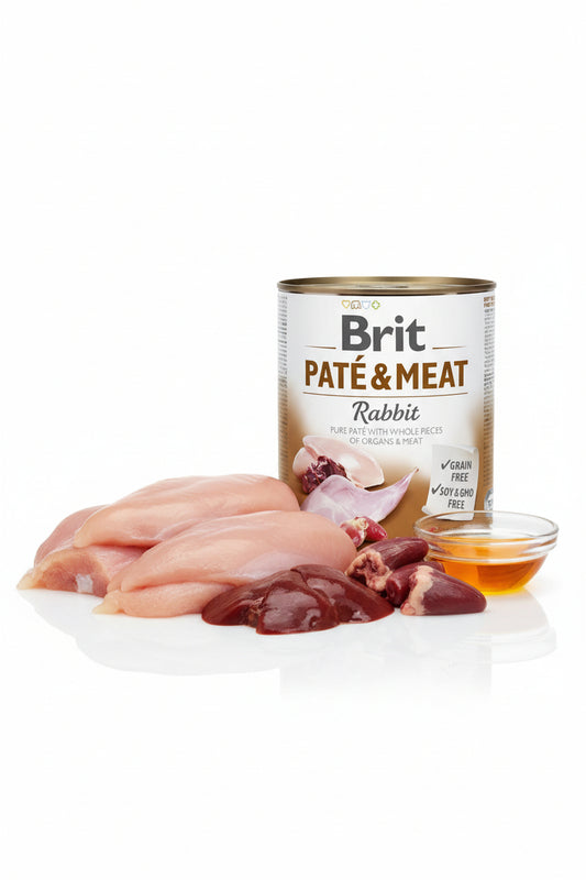 Hrana umeda pentru caini Brit Pate & Meat cu iepure 800g