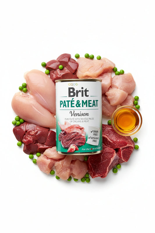 Hrana umeda pentru caini Brit Pate & Meat Venison 400g