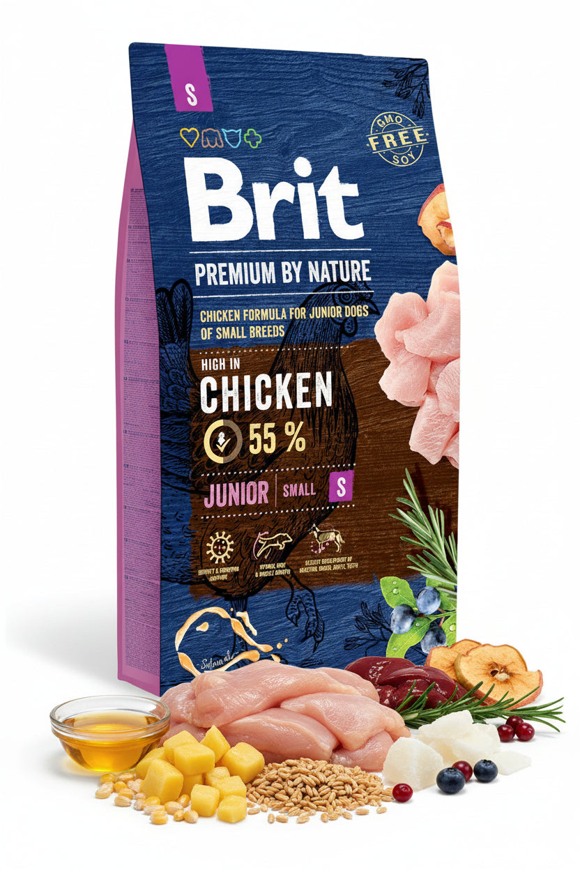 Brit Premium By Nature Junior S 8kg hrană câini juniori