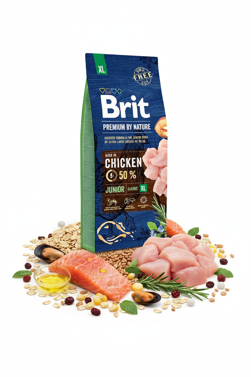 Brit Premium By Nature Junior XL 15kg hrană câini juniori mare rasă