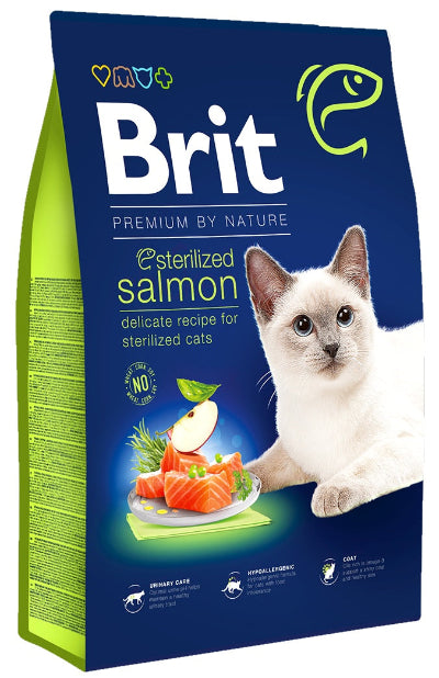 Hrana uscata pentru pisici Brit Premium Cat Sterilized Salmon