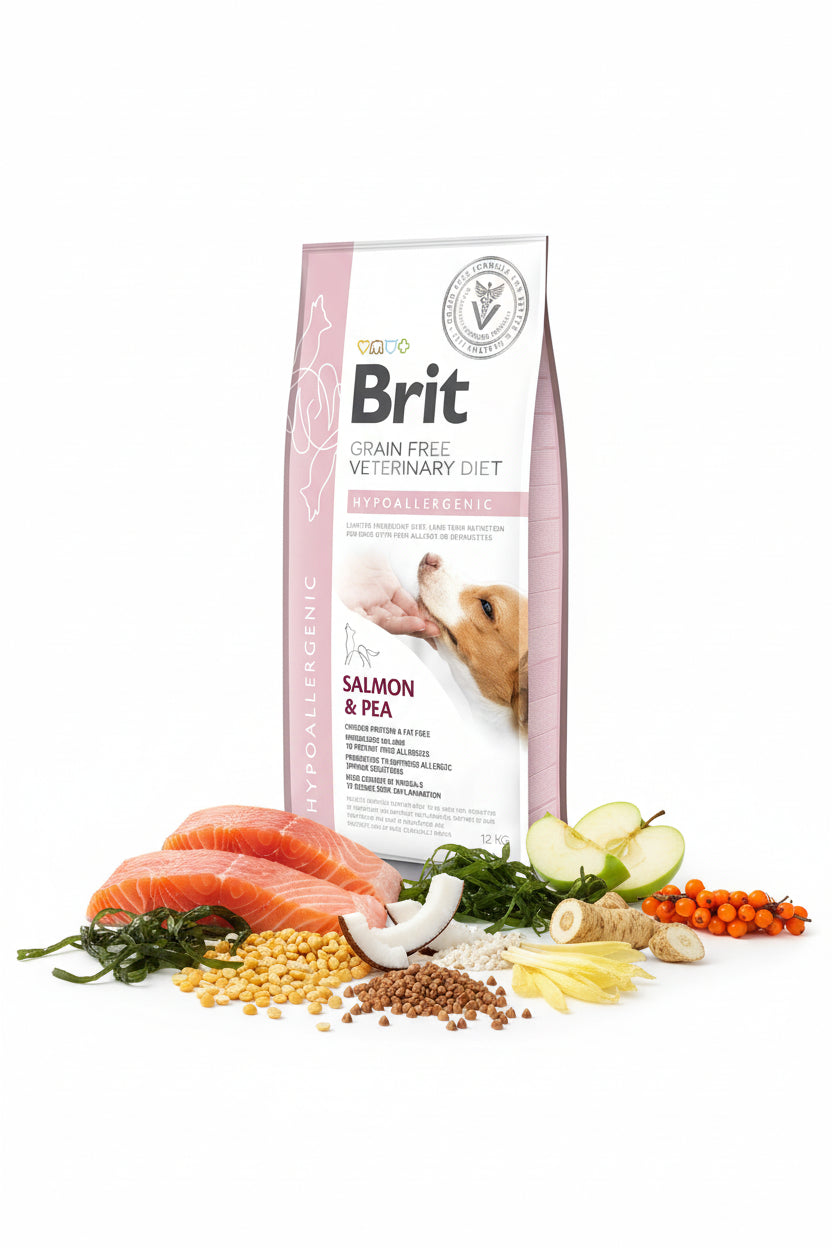 Hrana uscata pentru caini Brit Veterinary Diet Hypoallergenic 12kg
