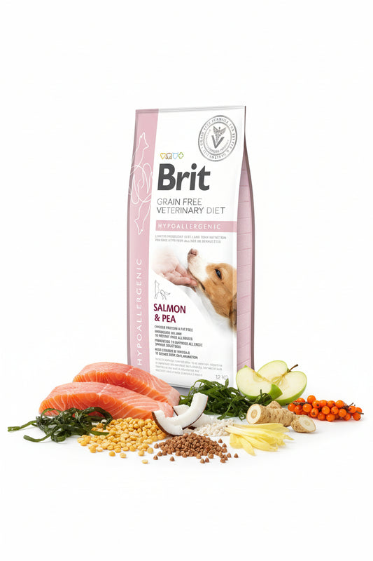 Hrana uscata pentru caini Brit Veterinary Diet Hypoallergenic 12kg