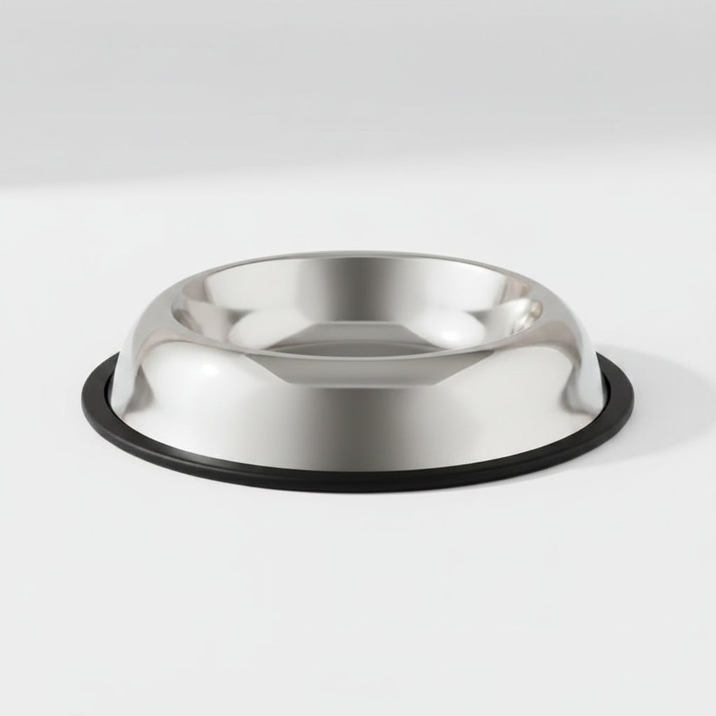 Bol pentru câini mici și pisici 4Dog din oțel inoxidabil, 0.48L, ⌀15.5cm