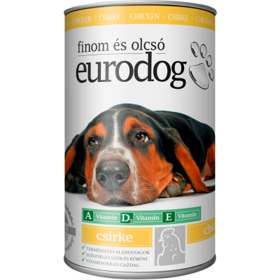 Eurodog — консервированный корм для взрослых собак с курицей 1240 г