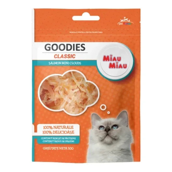 Recompense pentru pisici Miau Miau Goodies Salmon Mini Cloud, 50g