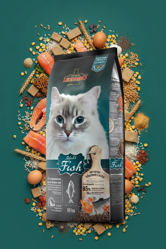 Hrana uscata pentru pisici Leonardo Adult Fish 15kg