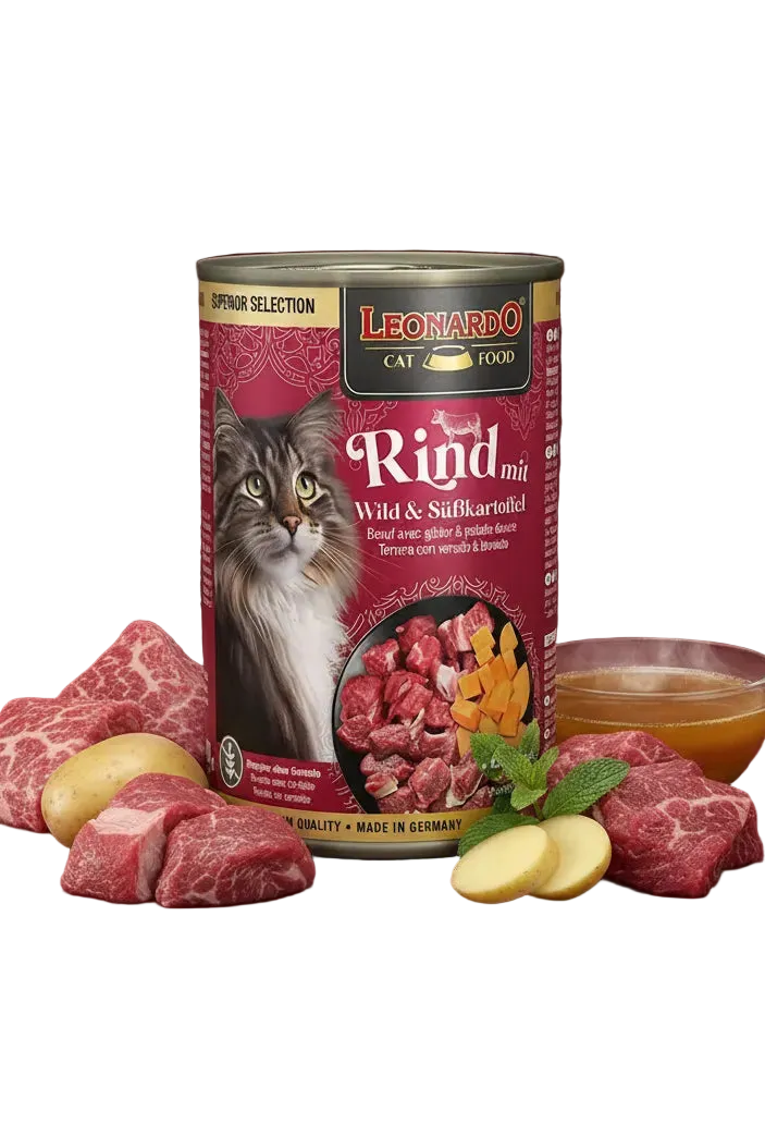 Hrana umeda pentru pisici Leonardo Beef & Venison 400g