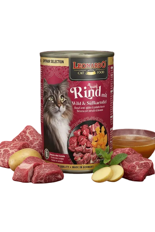 Hrana umeda pentru pisici Leonardo Beef & Venison 400g