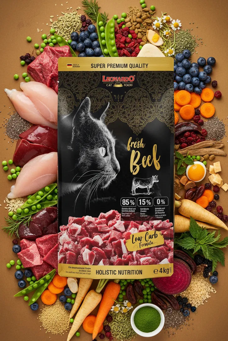 Hrana uscata pentru pisici Leonardo Fresh Beef 4kg