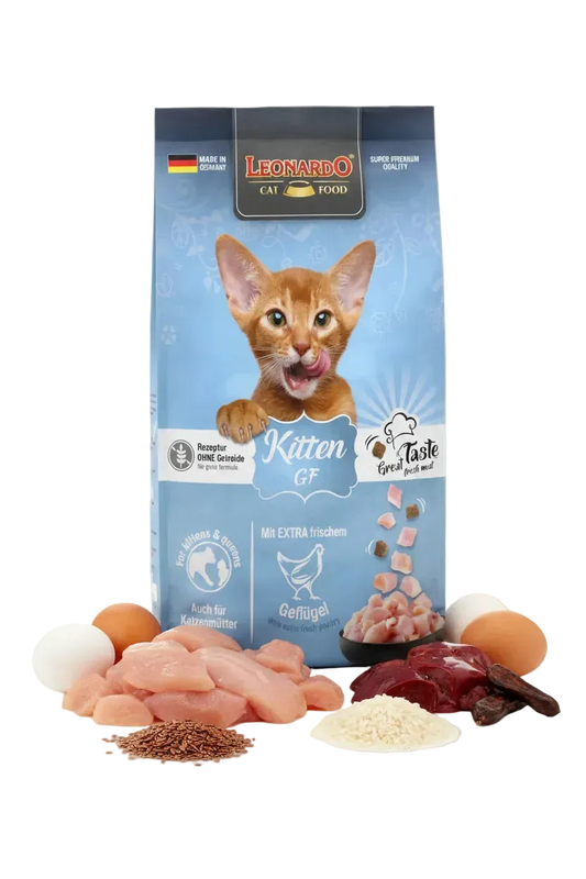 hrana uscata fara cereale pentru pisoi Leonardo Kitten Grain Free Poultry