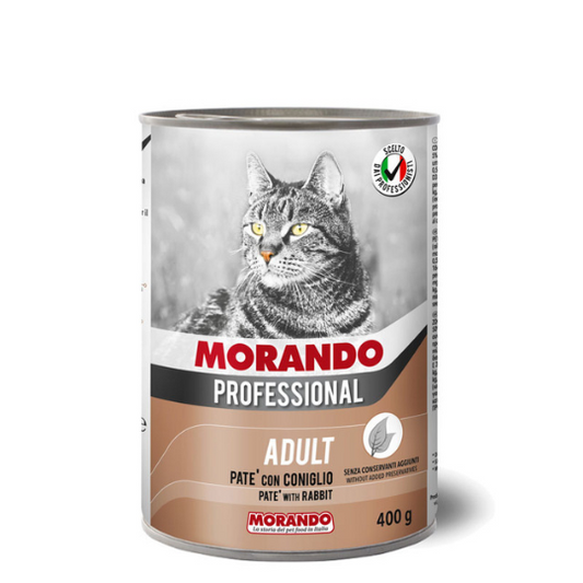 Hrana umeda pentru pisici MORANDO Adult Pate cu iepure 400g