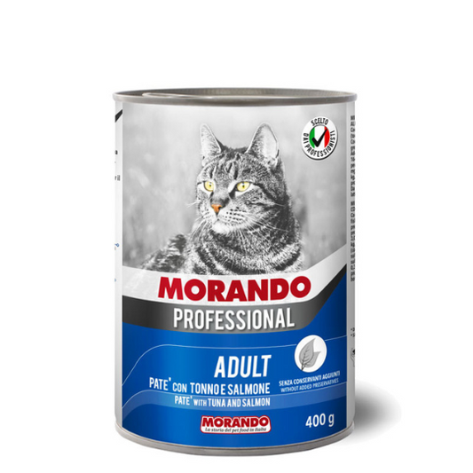 Hrana umeda pentru pisici Morando Adult Pate cu ton si somon 400g