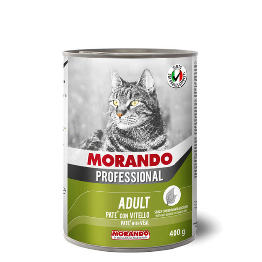 Hrana umeda pentru pisici Morando Adult Pate cu vitel 400g